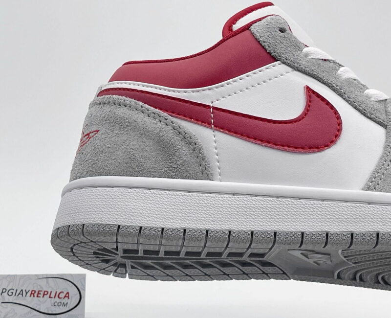 Giày Air Jordan 1 Low SE ‘Light Smoke Grey Gym Red’ rep 1:1