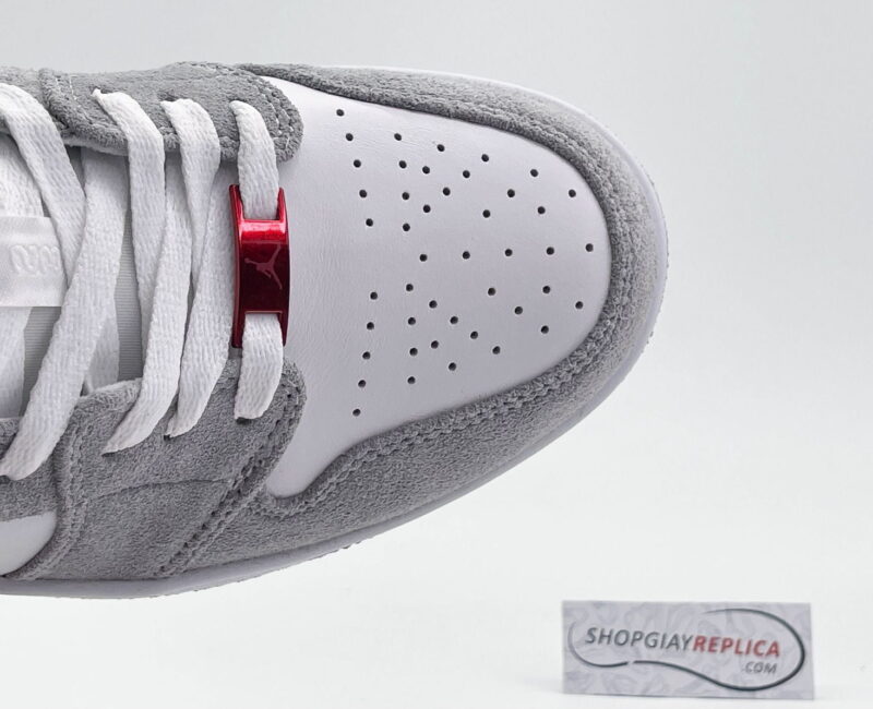 Giày Air Jordan 1 Low SE ‘Light Smoke Grey Gym Red’ rep 1:1