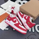 Giày Louis Vuitton x Nike Air Force 1 Low By Virgil Abloh ‘Red’ Đỏ Like Auth