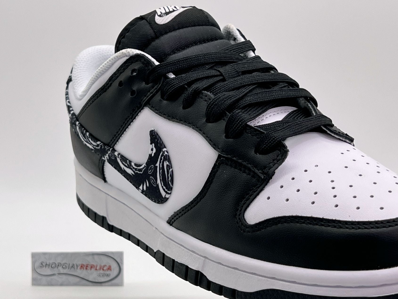 gót Giày Nike Dunk Low ‘Black Paisley’ Like Auth