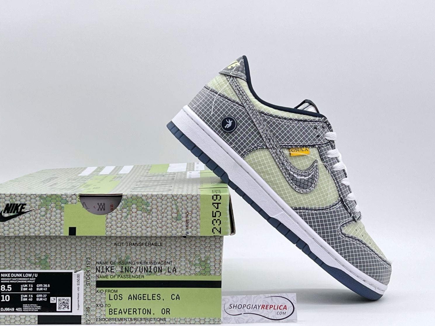 Giày Nike Dunk Low Union Passport Pack Pistachio Like Auth