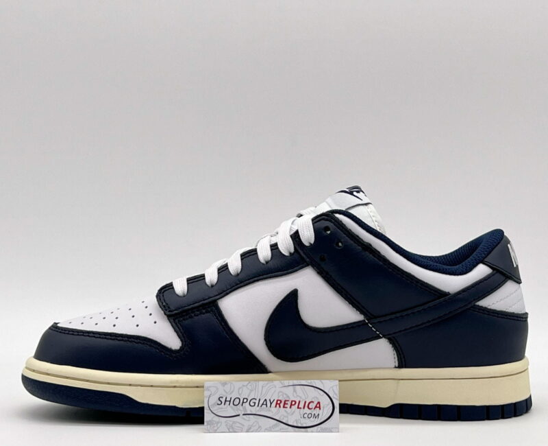 mũi toebox Giày Nike Dunk Low ‘Vintage Navy’ Like Auth