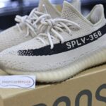 đế boost nén Adidas Yeezy 350 V2 'Beige Black' rep 1:1