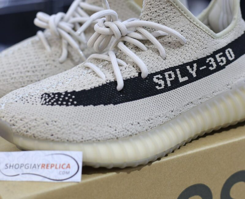 đế boost nén Adidas Yeezy 350 V2 'Beige Black' rep 1:1