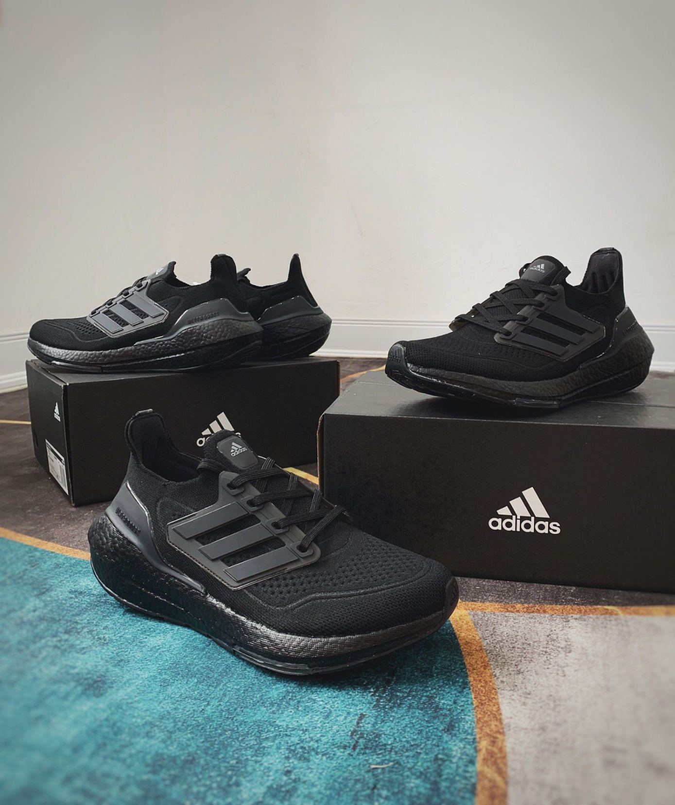 Giày Adidas Ultra Boost 21 Triple Black Đen rep 1:1