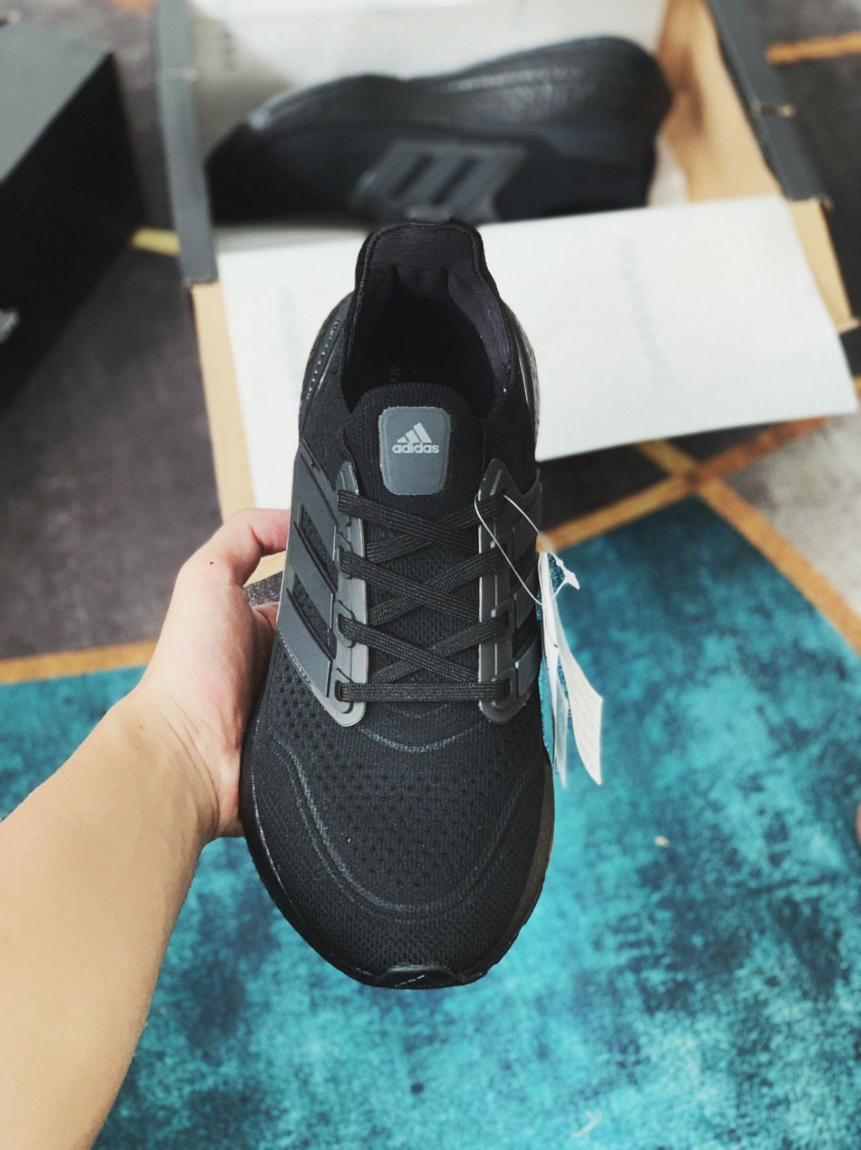 Giày Adidas Ultra Boost 21 Triple Black Đen rep 1:1