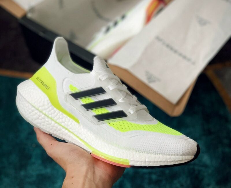 Giày Adidas Ultra Boost 21 trắng xanh rep 1:1