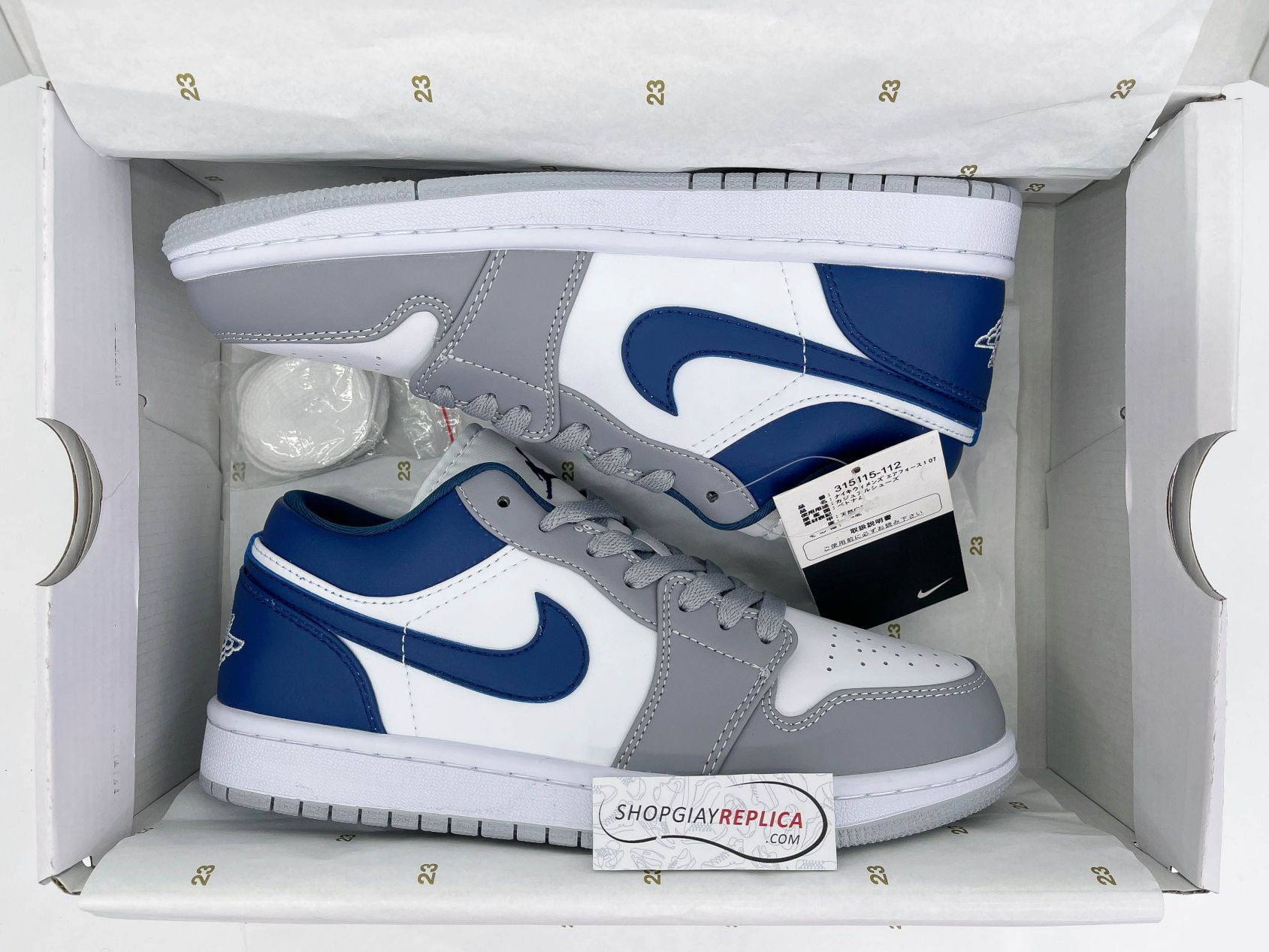 Giày Nike Air Jordan 1 Low 'French Blue' rep 1:1