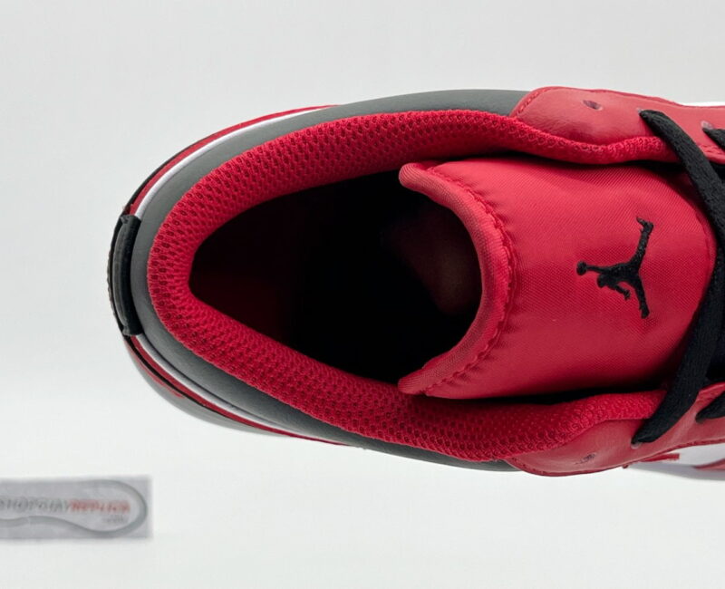 Giày Nike Air Jordan 1 Low ‘Reverse Black Toe’ đen đỏ Rep 1:1