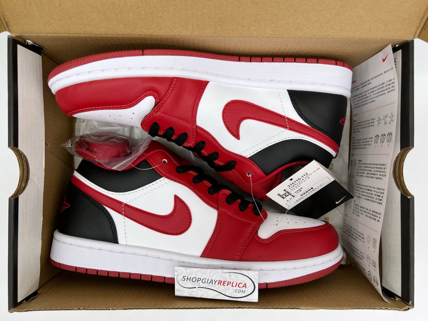 Nike Air Jordan 1 Low ‘Reverse Black Toe’ rep 1:1