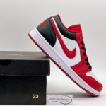 Giày Air Jordan 1 Low Reverse đen đỏ rep 1:1