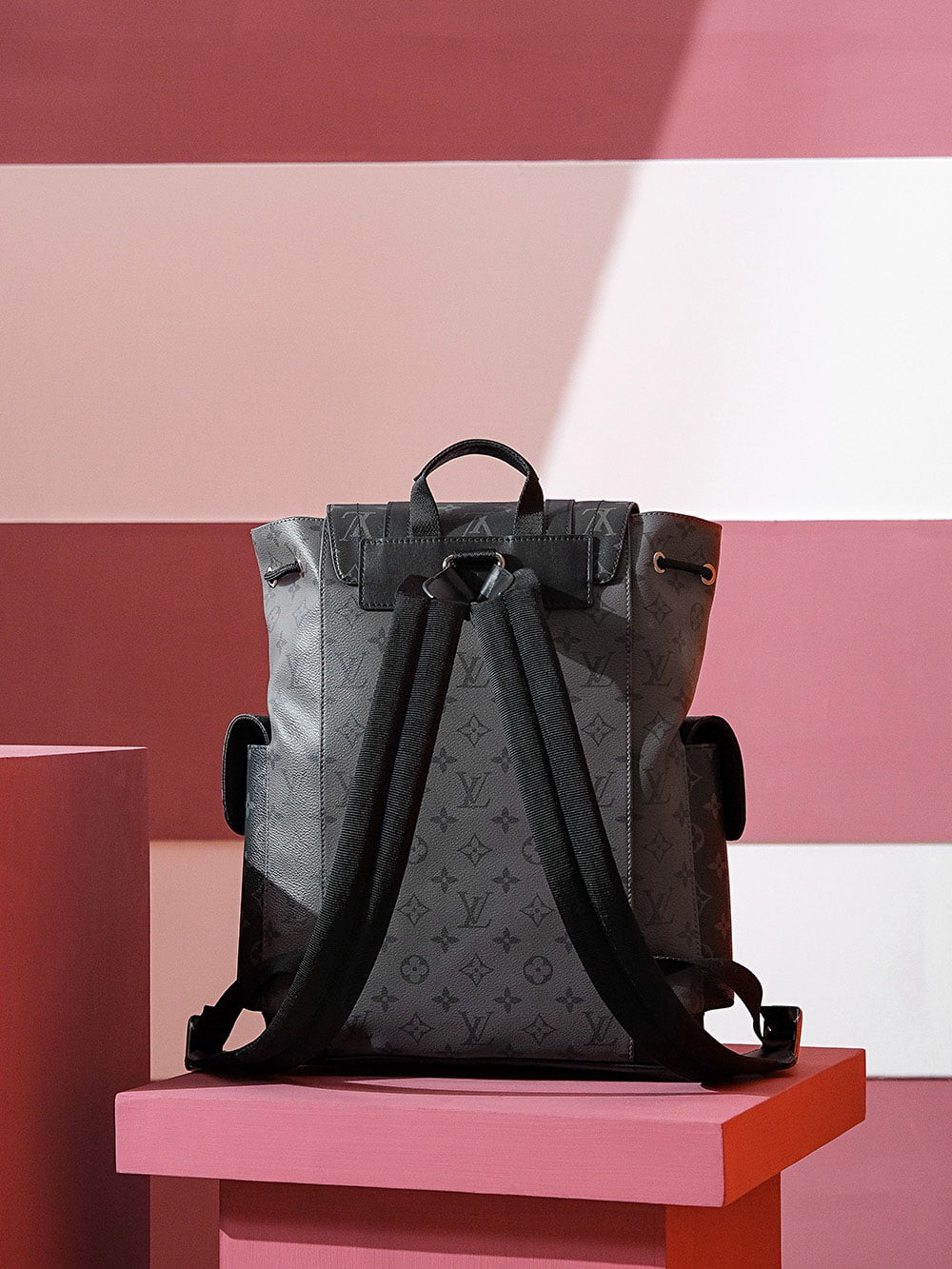 Balo Louis Vuitton Christopher MM Monogram Eclipse Siêu Cấp