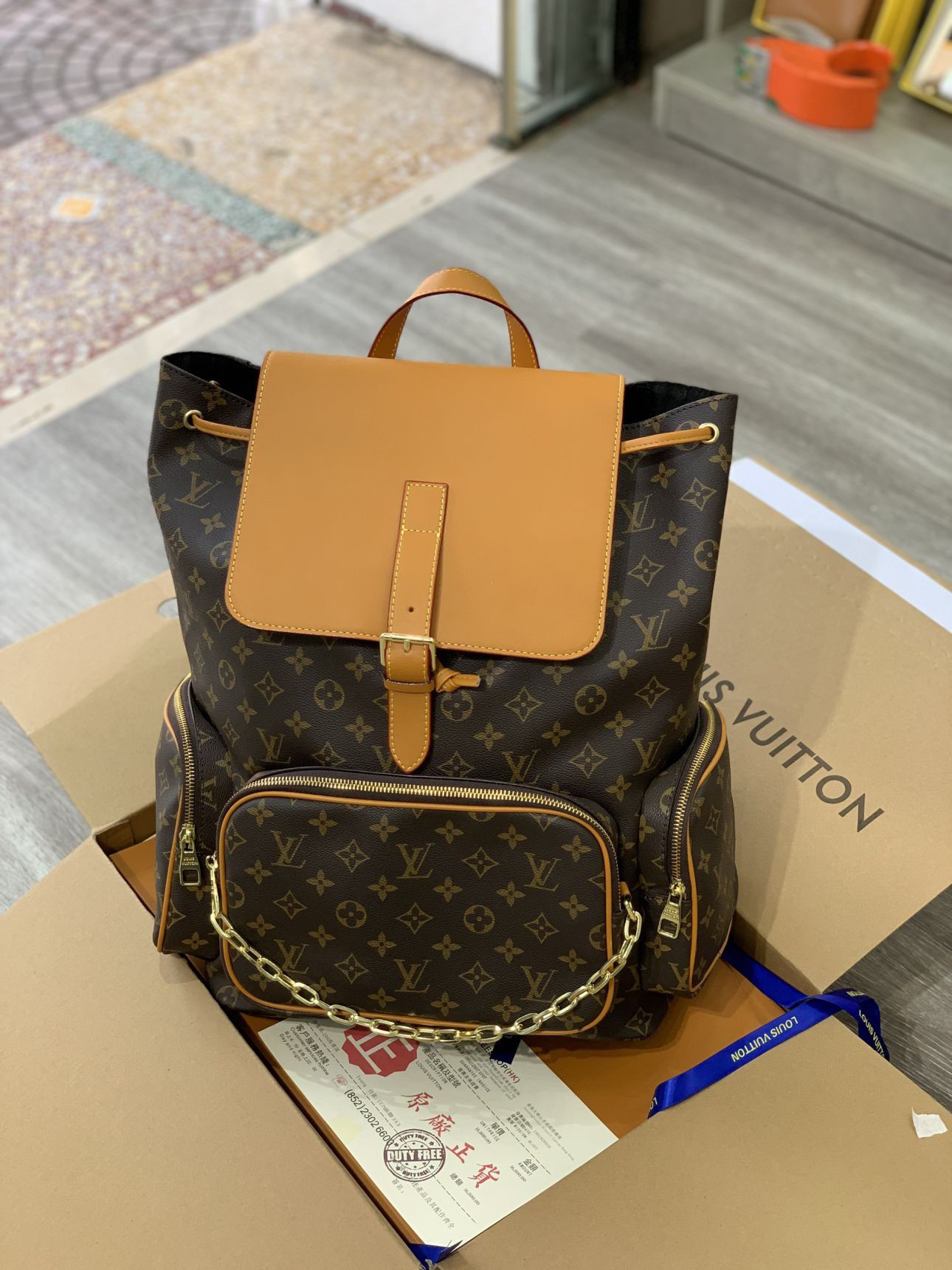 Balo Louis Vuitton Trio Backpack Nâu Monogram Siêu Cấp