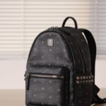 Balo MCM Stark Side Studs in Visetos Black Smalll