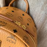 Túi Balo MCM Stark Side Studs Visetos màu Cognac