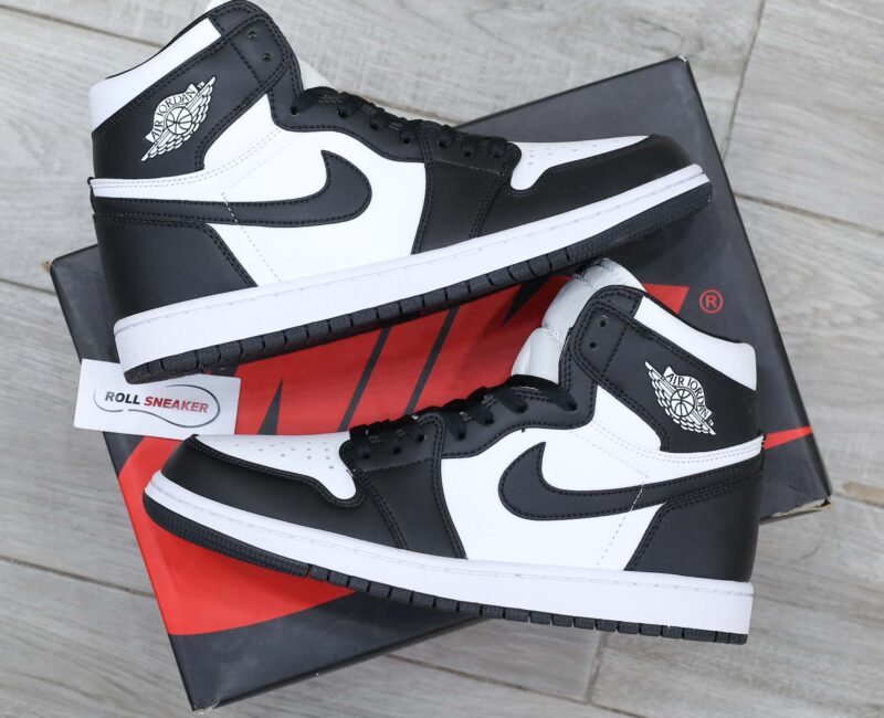 Giày Nike Air Jordan 1 Retro High Black White Like Auth