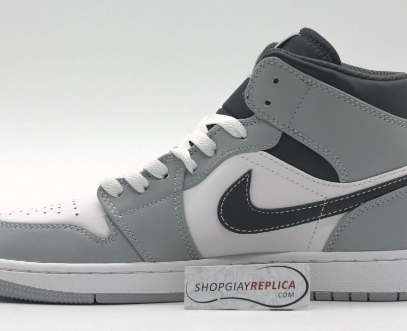 Giày Air Jordan 1 Mid Light Smoke Grey Anthracite 2022 rep 1:1