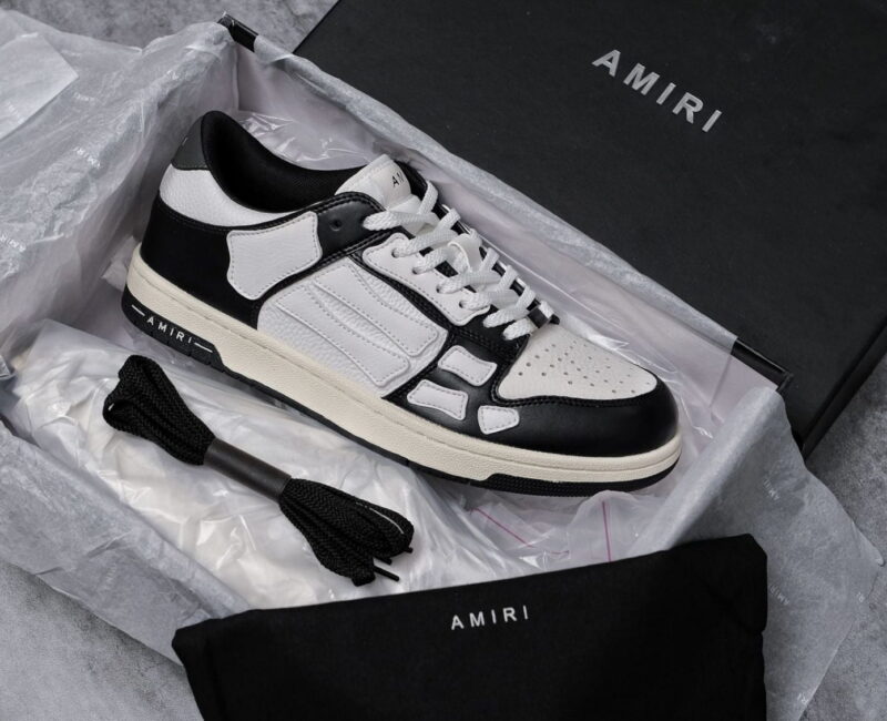 Giày Amiri Skel low trắng đen black white
