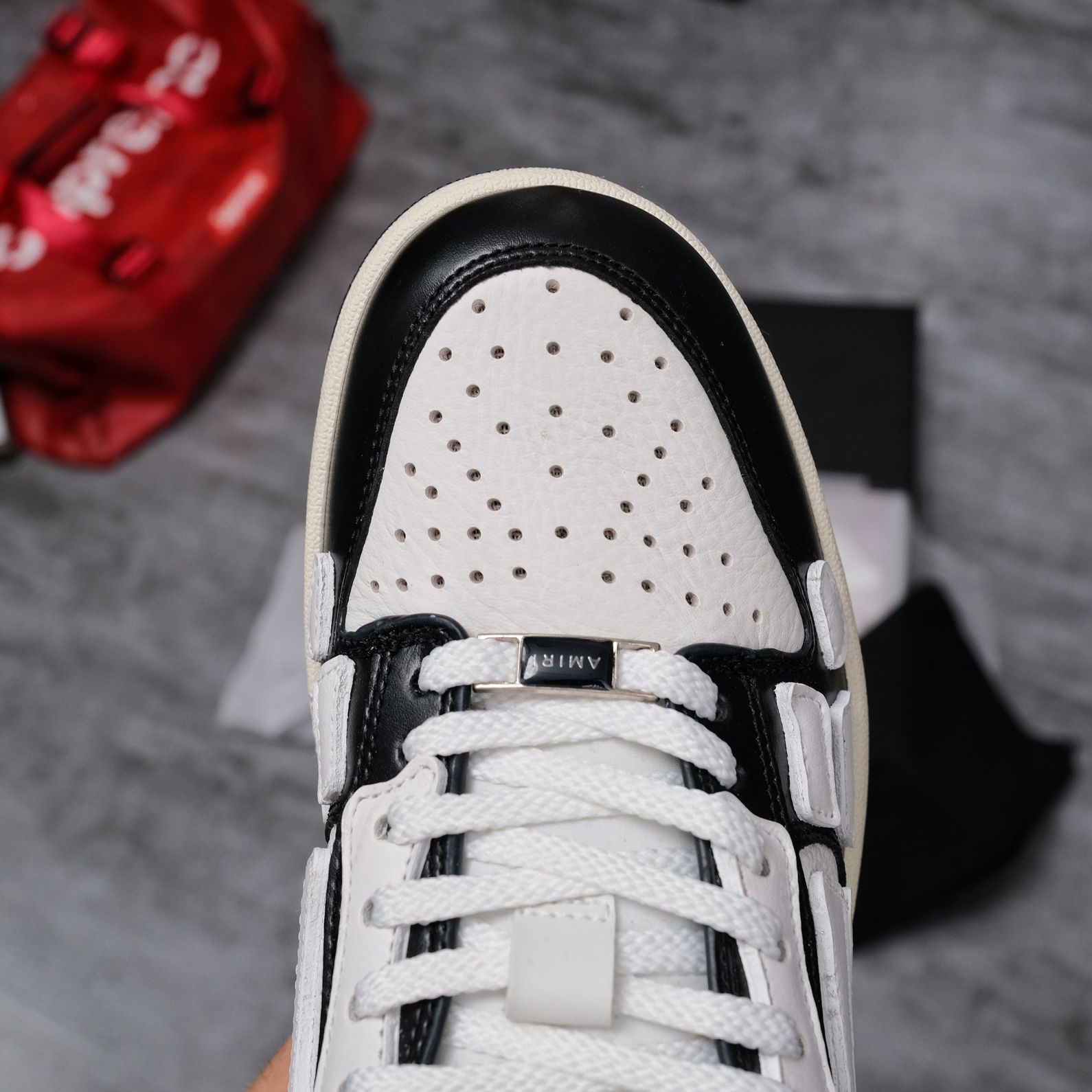 Giày Amiri Skel Top Low ‘Black White’ Like Auth