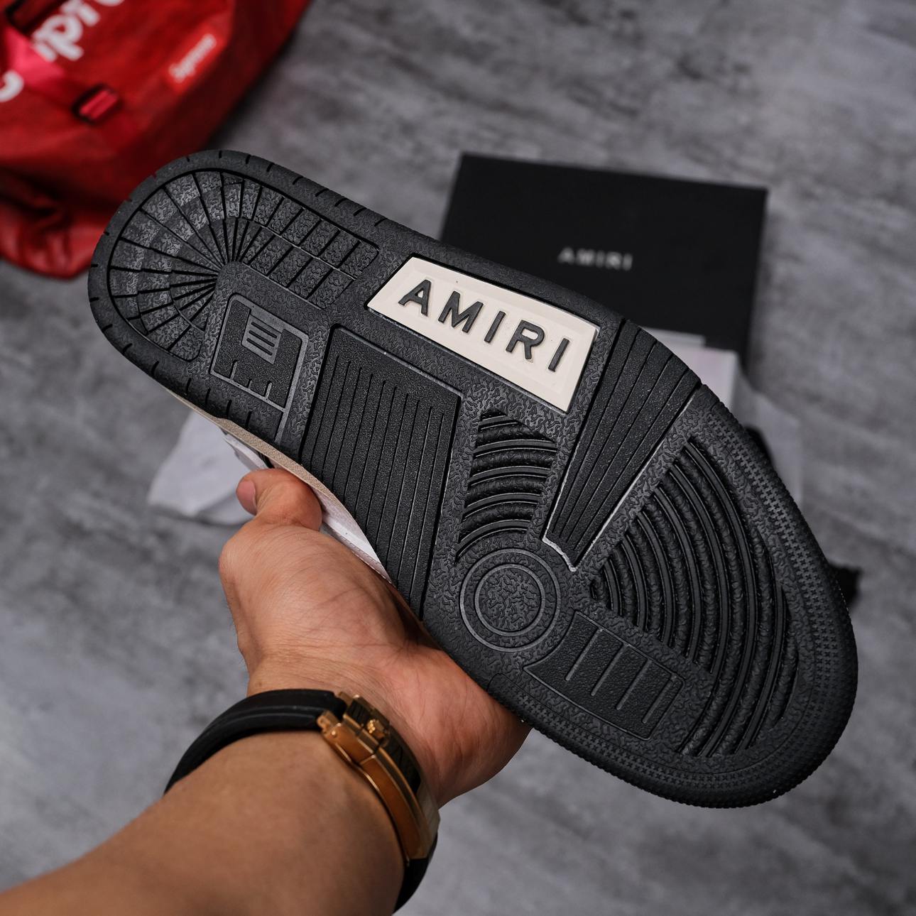 đế Giày Amiri Skel Top Low ‘Black White’