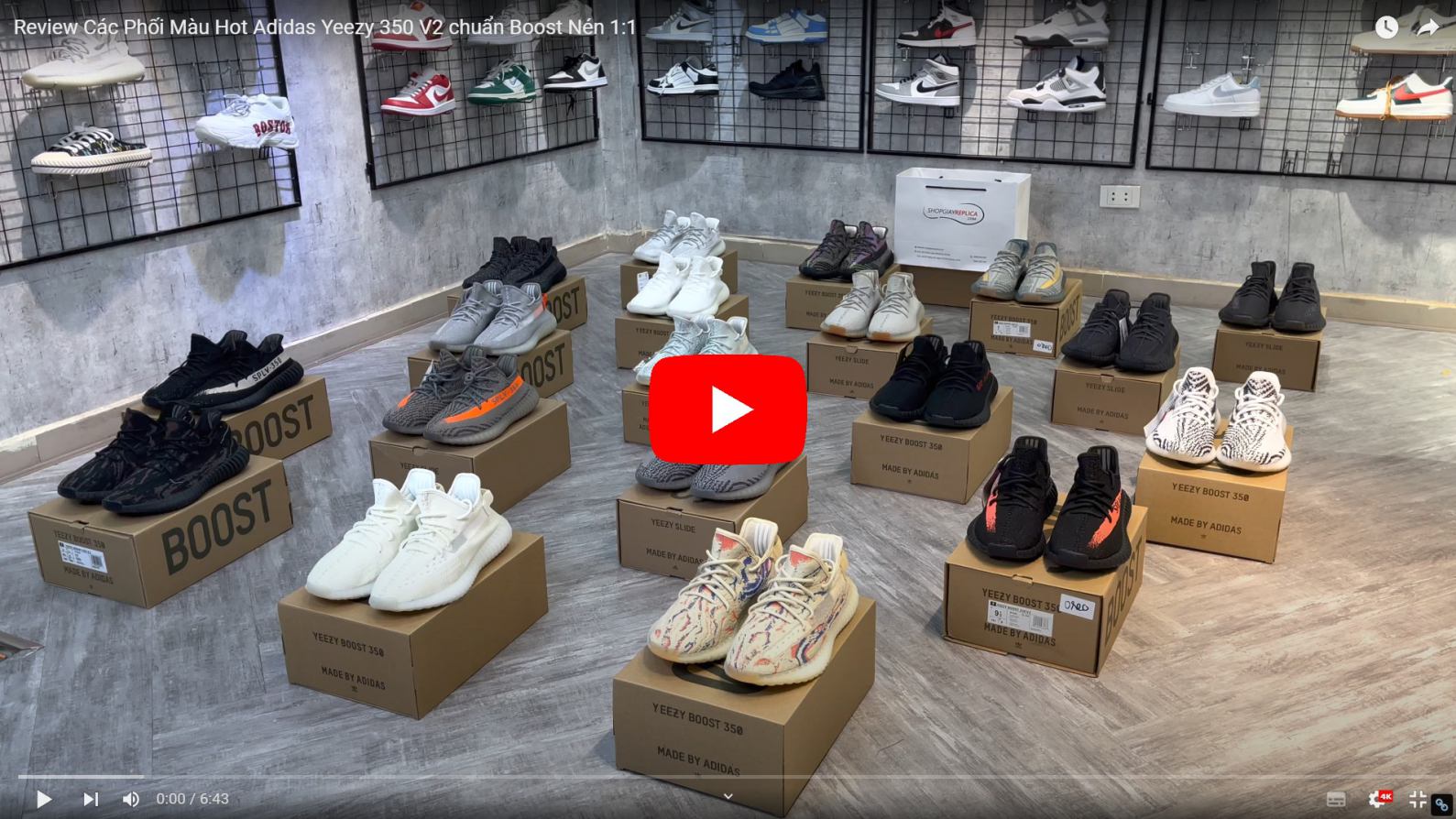 Video các phối màu adidas yeezy boost 350v2 rep 1:1