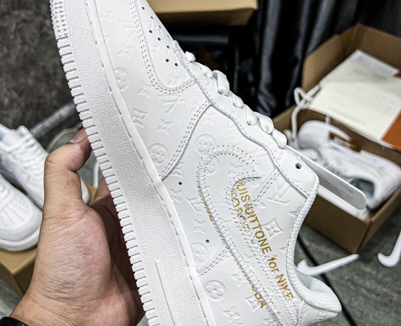 Giày Louis Vuitton x Nike Air Force 1 Low By Virgil Abloh ‘White’ Siêu Cấp