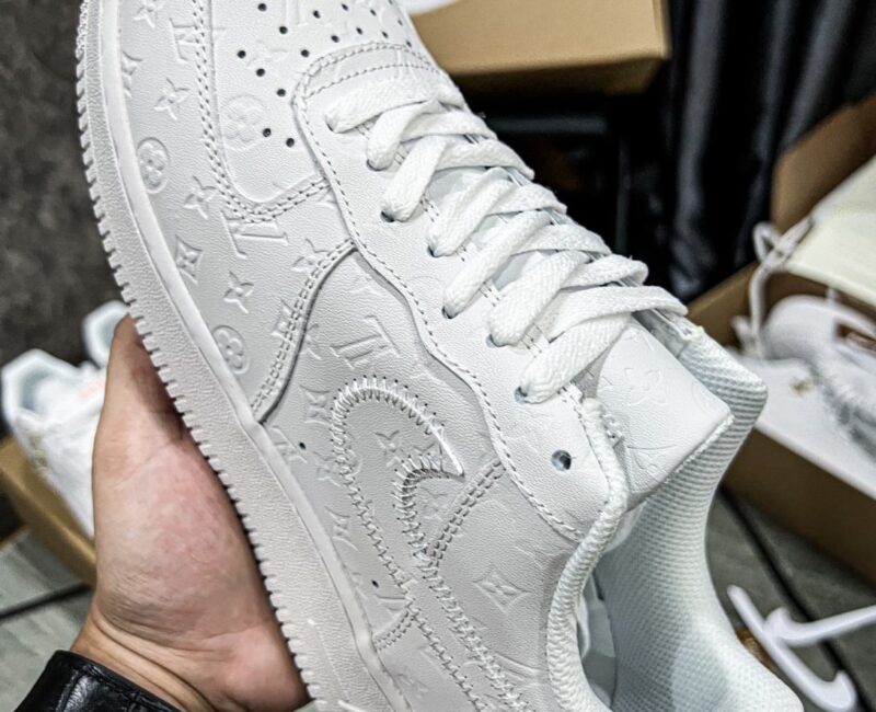 Giày Louis Vuitton x Nike Air Force 1 Low By Virgil Abloh ‘White’ Siêu Cấp