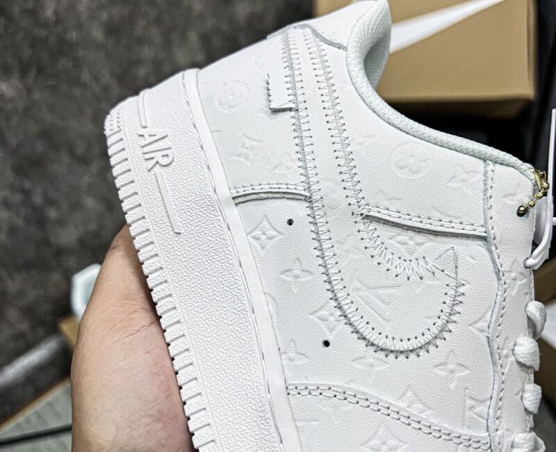 Giày Louis Vuitton x Nike Air Force 1 Low By Virgil Abloh ‘White’ Siêu Cấp