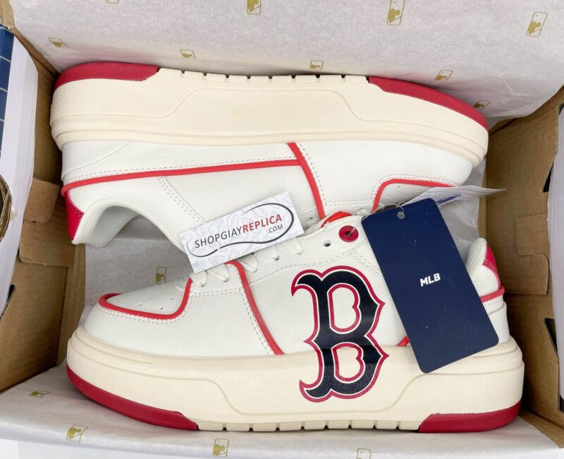 Giày MLB Chunky Liner Low ‘Boston Red’ Đỏ Like Auth