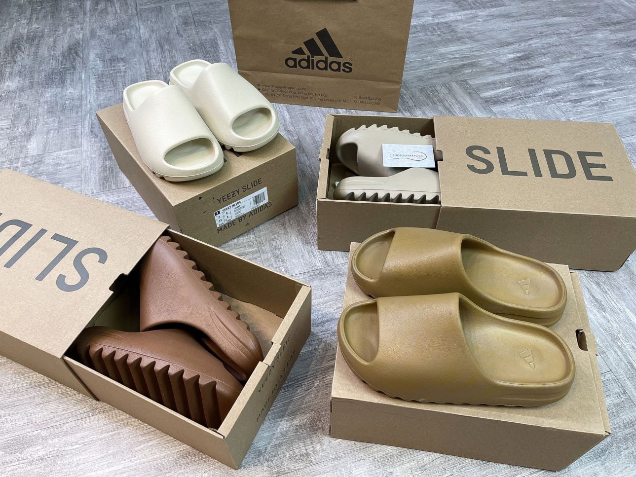 các mẫu dép adidas yeezy slide mới nhất 2022