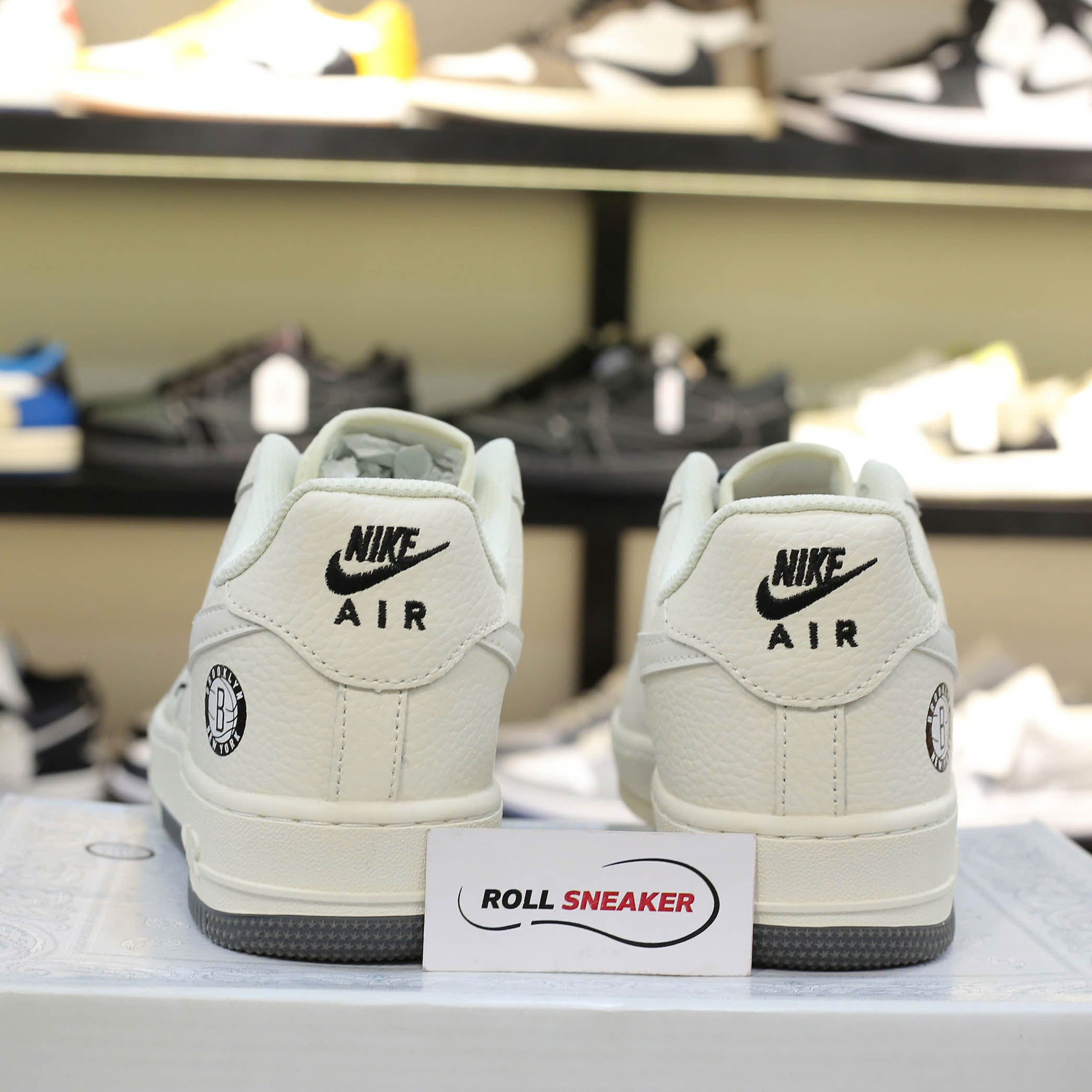 gót Giày Nike Af1 Brooklyn Sail rep 1:1