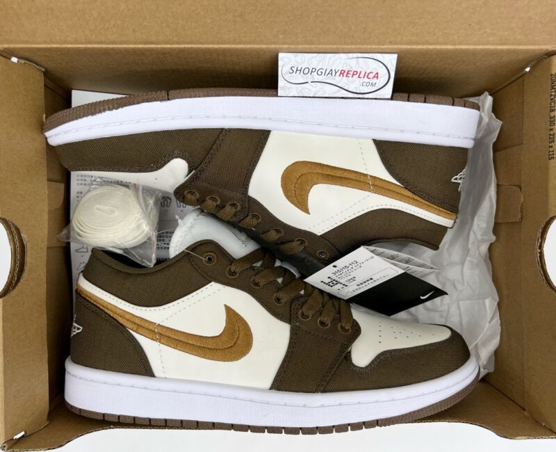 Giày Nike Air Jordan 1 Low SE ‘Light Olive’ rep 1:1