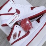 Giày Nike Air Jordan 1 Mid 'White Gym Red' trắng đỏ rep 1:1