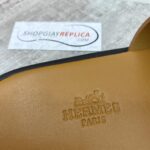 Dép Hermes Izmir Da Epsom (Sần) Full Nâu Siêu Cấp