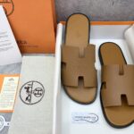 Dép Hermes Izmir Da Taiga (sần) Full Nâu rep 1:1