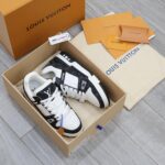 Giày Louis Vuitton LV Trainer Monogram Denim Black Like Auth