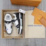Giày Louis Vuitton LV Trainer Monogram Denim Black Like Auth