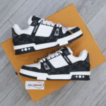 Giày Louis Vuitton LV Trainer Monogram Denim Black Đen