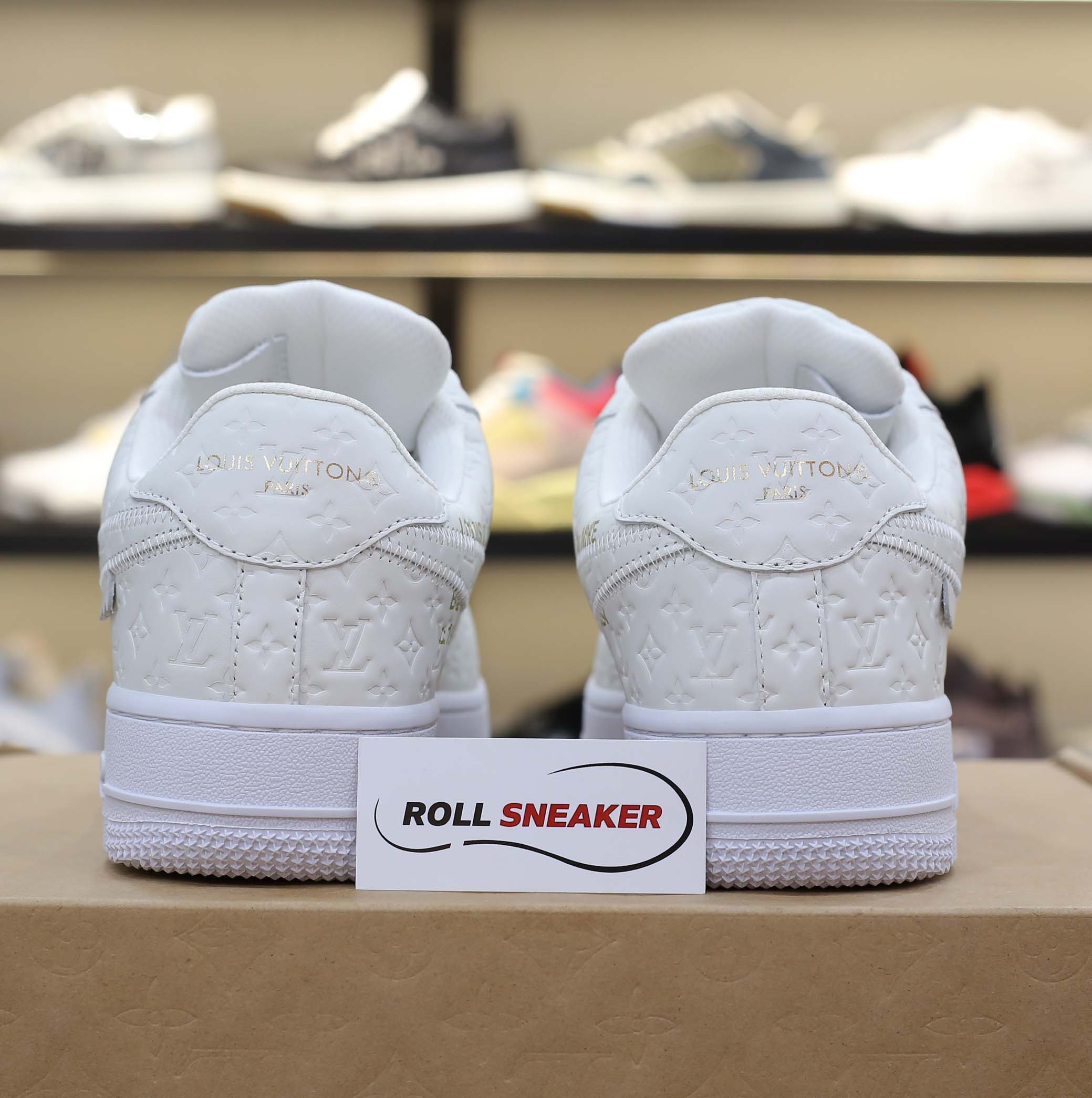 Giày Louis Vuitton x Nike Air Force 1 Low By Virgil Abloh ‘White’ Like Auth