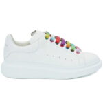 Giày Alexander McQueen Trắng dây Cầu Vồng Like Auth
