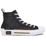 Giày Dior B23 High Top Black CD Diamond Like Auth