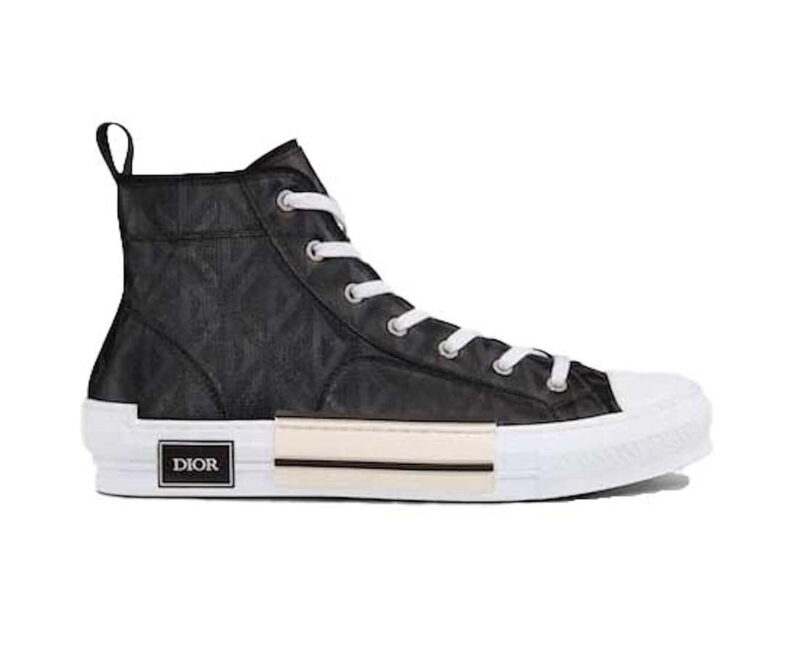 Giày Dior B23 High Top Black CD Diamond Like Auth
