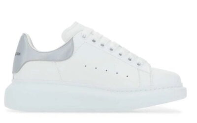 Giày Alexander McQueen Trắng gót Bạc Like Auth