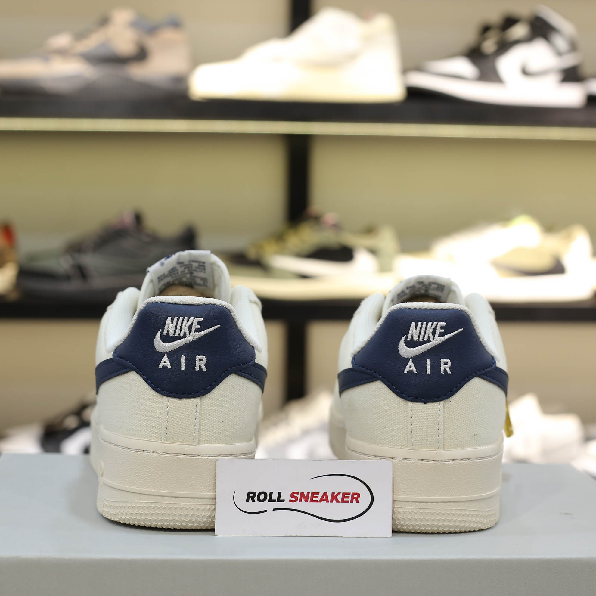 Giày Nike Air Force 1 Low Canvas Stussy Navy