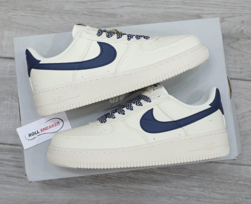 Giày Nike Air Force 1 Low Canvas Stussy Navy
