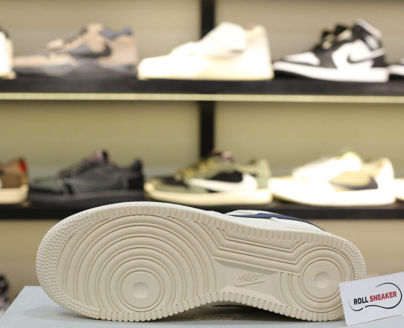 Giày Nike Air Force 1 Low Canvas Stussy Navy