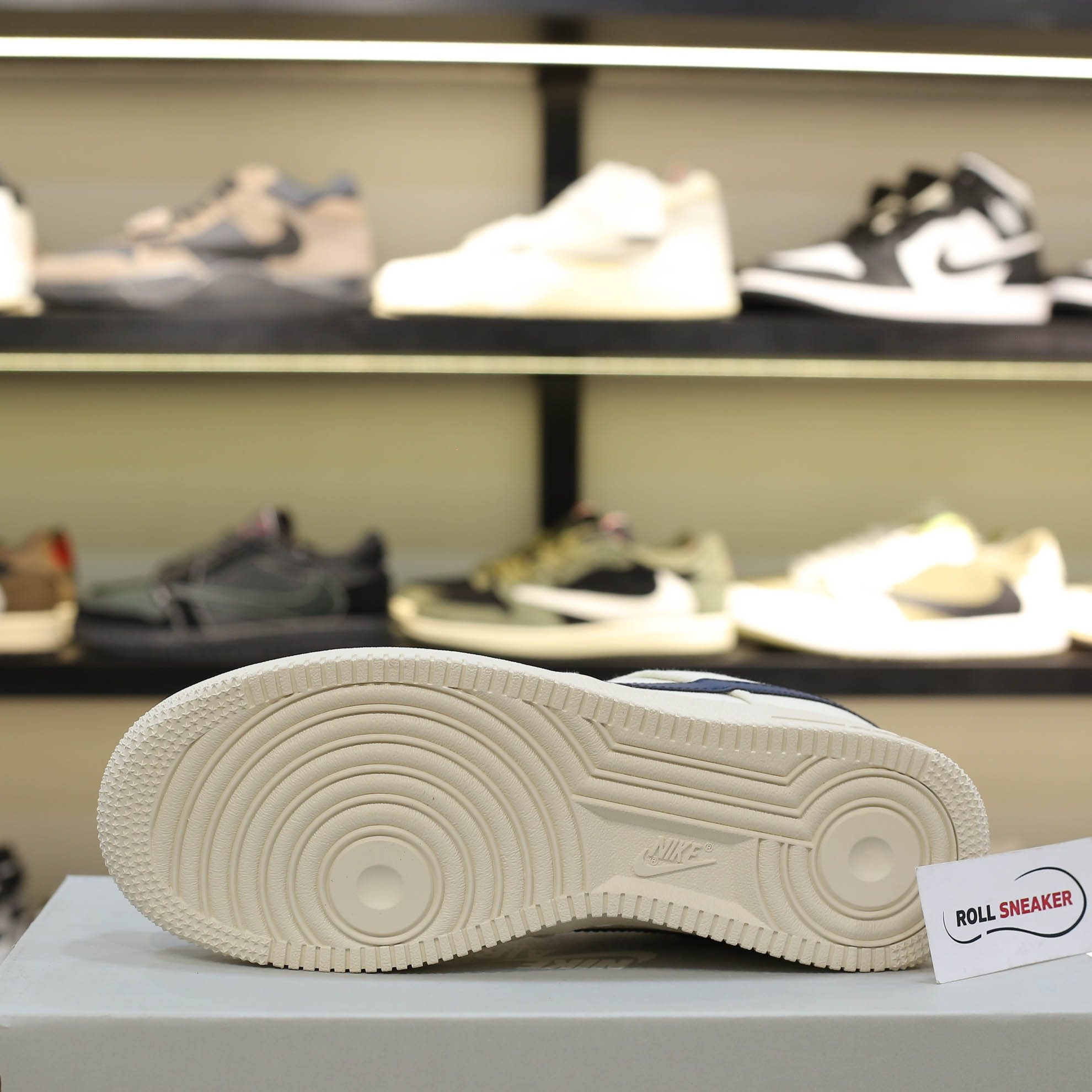 Giày Nike Air Force 1 Low Canvas Stussy Navy