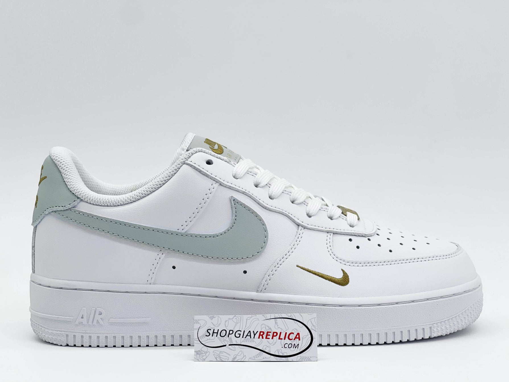 giày nike af1 low white grey gold rep 1:1