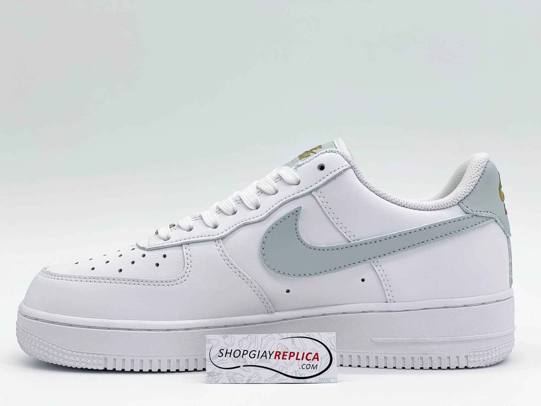 Giày Nike Air Force 1 Grey Swoosh rep 1:1