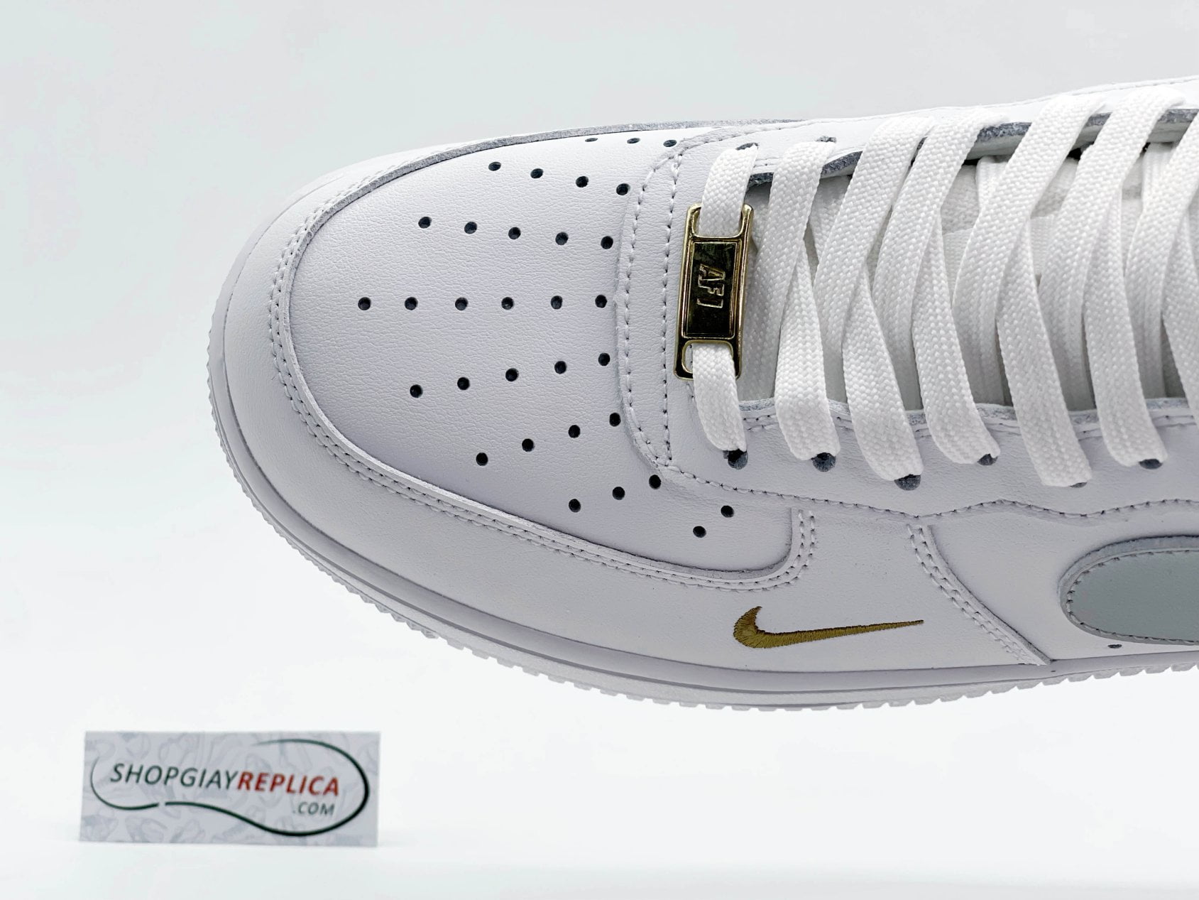 giày nike af1 low white grey gold rep 1:1